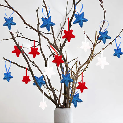 Independence Day - Glitter Table Centerpiece Decor, Foam Stem Sticks