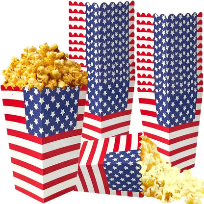 Independence Day Paper Popcorn Boxes - Snack & Candy Holders