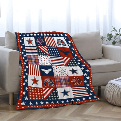 USA Flag & Star Design Blanket