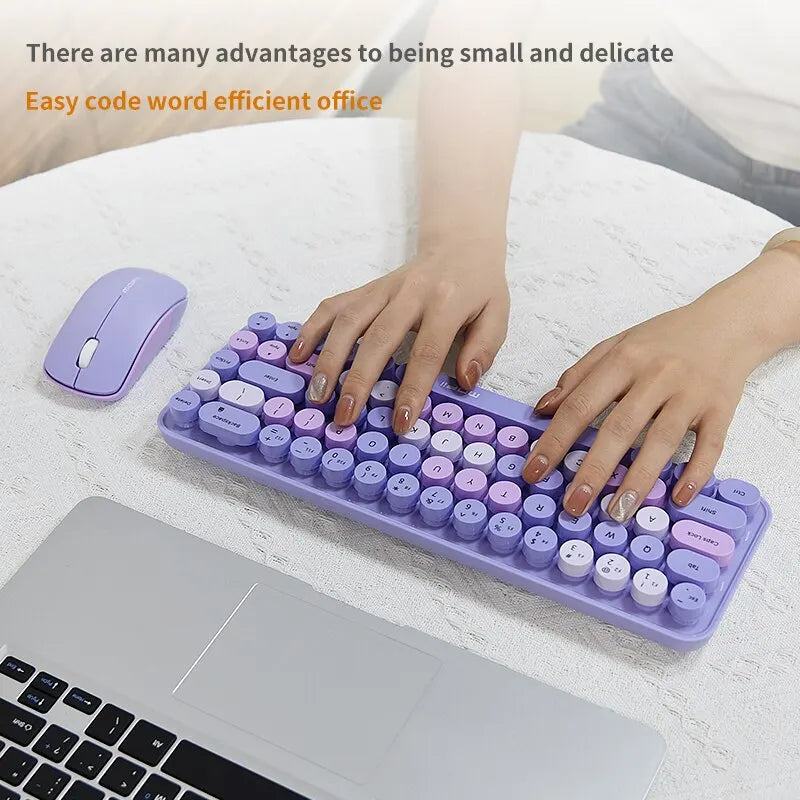 Colorful Compact Keyboard & Mouse Set for PC & Laptop