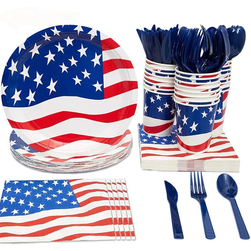 American Flag & Veterans Day Tableware & Party Supplies