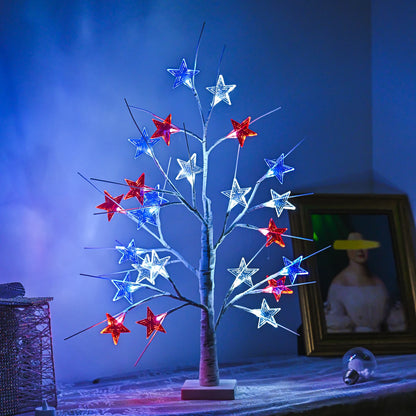 Independence Day Star Tree Lights