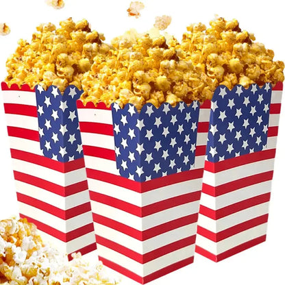 Independence Day Paper Popcorn Boxes - Snack & Candy Holders