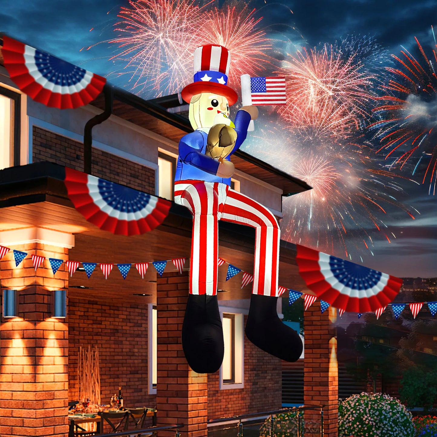 Independence Day - Uncle Sam, Eagle & Flag for Decorations