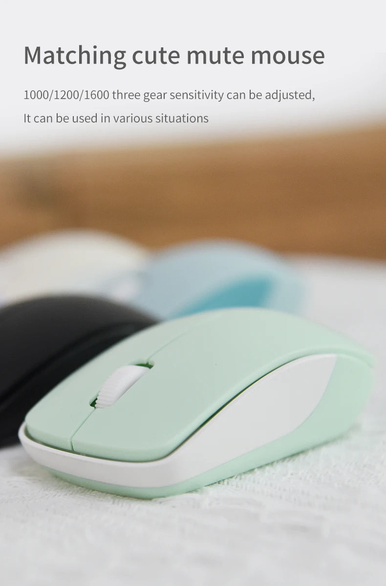 Colorful Compact Keyboard & Mouse Set for PC & Laptop