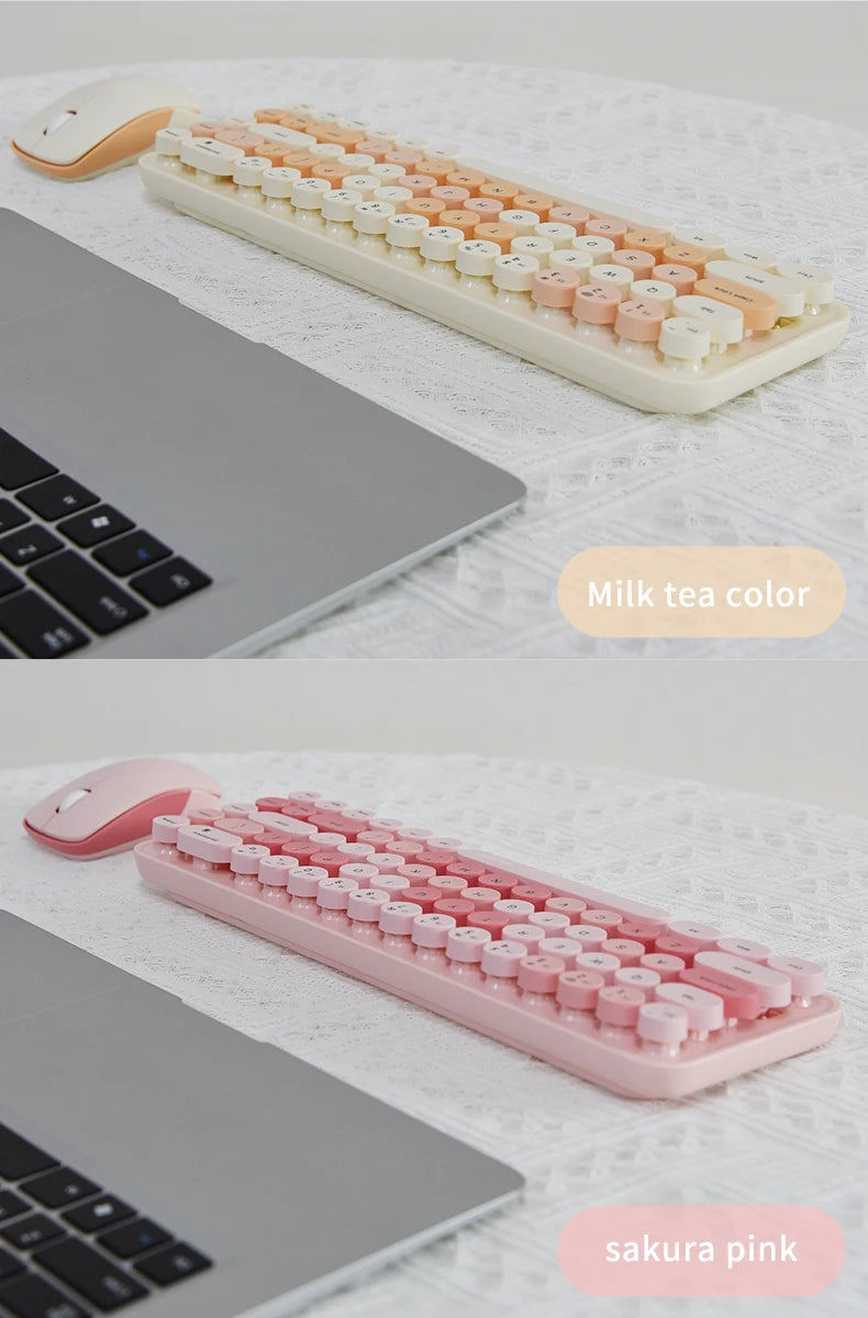 Colorful Compact Keyboard & Mouse Set for PC & Laptop