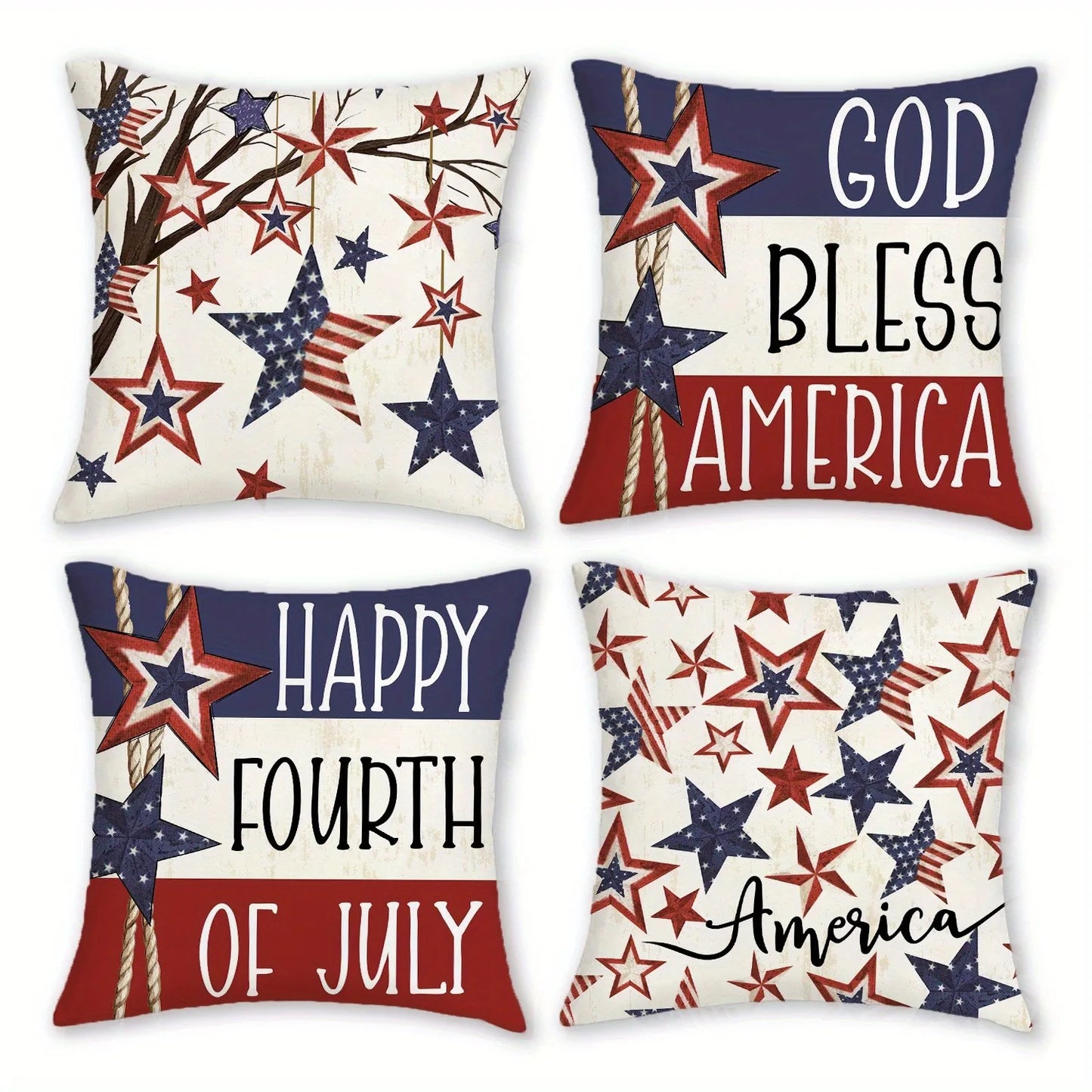 American Flag- Star & Stripes Pillow Cover
