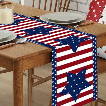 American Flag Design Table Runner – Kitchen & Party Decor