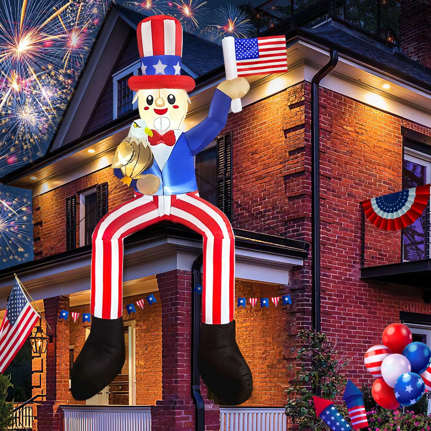 Independence Day - Uncle Sam, Eagle & Flag for Decorations