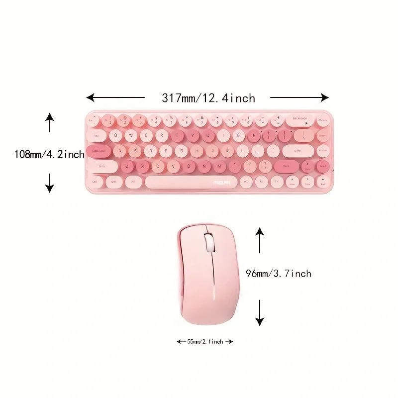 Colorful Compact Keyboard & Mouse Set for PC & Laptop