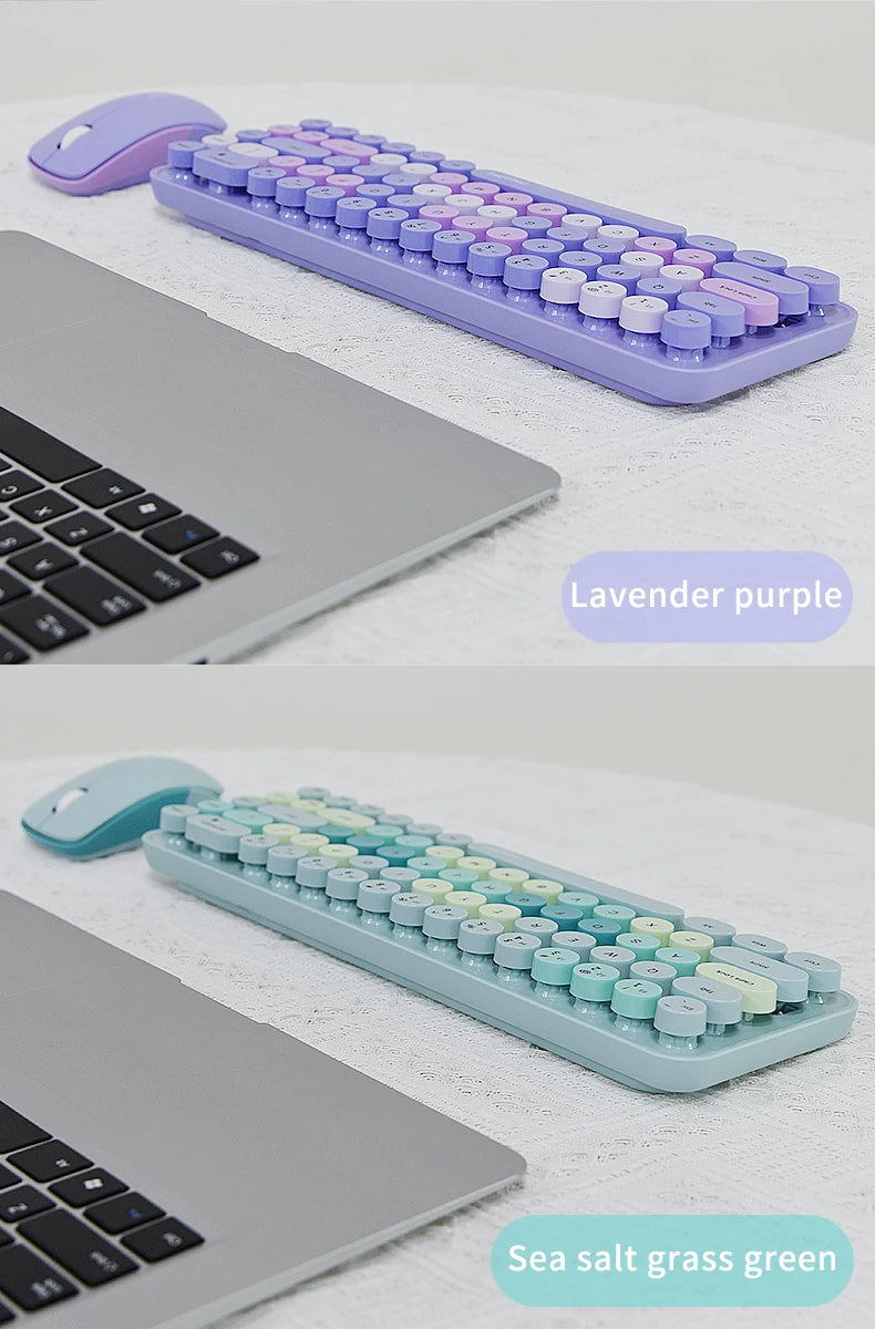 Colorful Compact Keyboard & Mouse Set for PC & Laptop