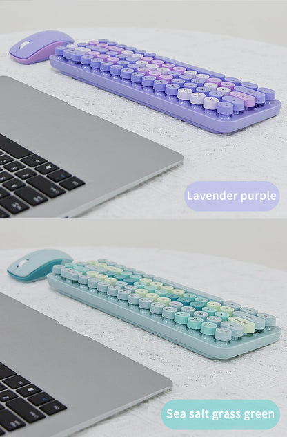 Colorful Compact Keyboard & Mouse Set for PC & Laptop